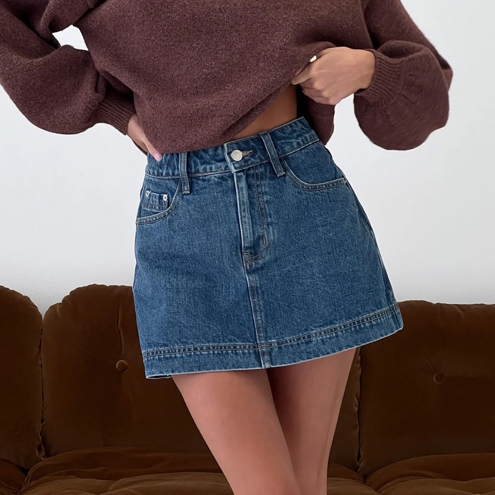 Princess Polly Dark Blue Mini Skort